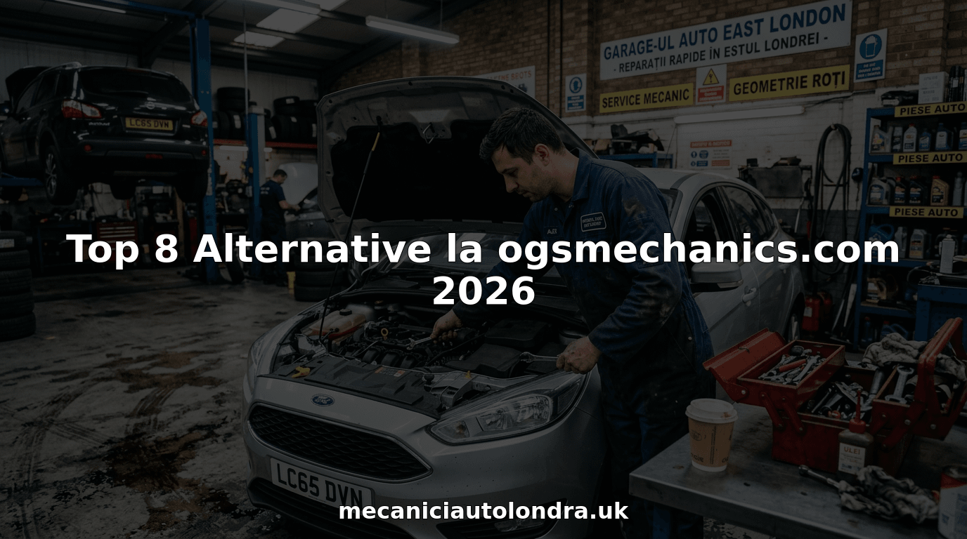 Un mecanic verifică o mașină într-un service auto din Londra.