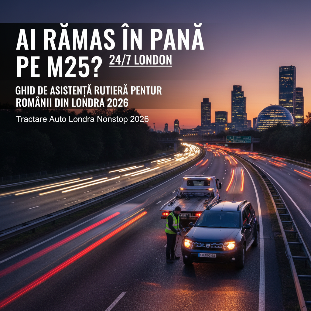 tractare auto londra m25 asisten rutier rom ni 2026