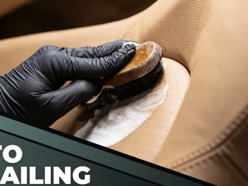 Curățare profesională tapițerie auto din piele cu perie specială și soluții profesionale la Carfix Londra